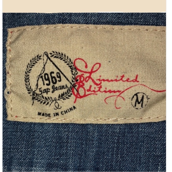 1969 Limited Edition Gap Blue Denim Shirt with Pearl snap buttons - Picture 6 of 11